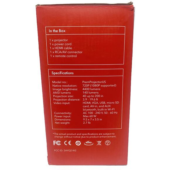 Dartwood Premium Portable Home Projector New in Box Wassenstein - Picture 5 of 13